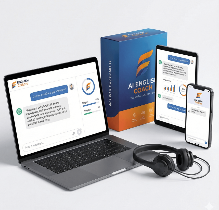 English Coach AI Mockup